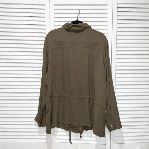 New Look Lightweighht Green Utility Jacket Size 2X - Picture 4 of 4